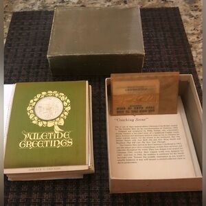 Rare Vintage 1968 Medallic Christmas Greeting Cards Medal Coin “Coaching Scene”